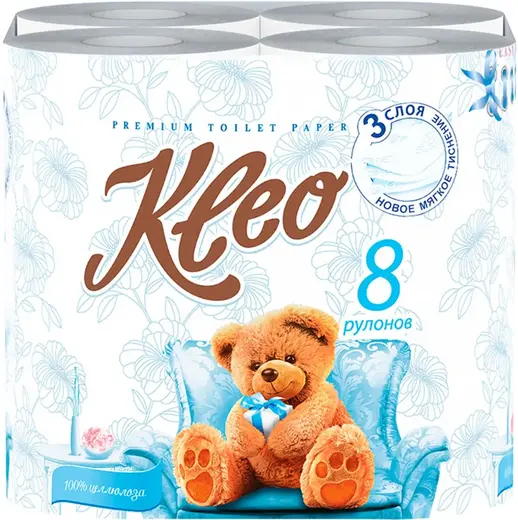 Мягкий Знак Kleo Ultra бумага туалетная (8 рулонов в упаковке)