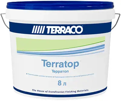 Terraco Terratop краска акриловая с повышенной устойчивостью к загрязнениям (8 л) белая