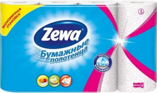 Zewa Decor полотенца бумажные 4 рулона в упаковке (14 м)