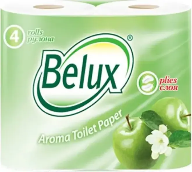 Belux Aroma Яблоко бумага туалетная (4 рулона в упаковке)