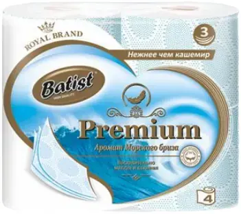 Belux Batist Premium Аромат Морского Бриза бумага туалетная (4 рулона в упаковке)