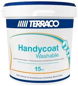 Terraco Handycoat Washable шпатлевка тонкослойная для финишного выравнивания (15 кг)
