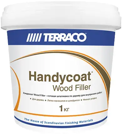 Terraco Handycoat Wood Filler шпатлевка для заполнения трещин в деревянных поверхностях (1 кг)
