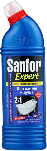 Санфор Expert Лимонная Свежесть средство чистящее для ванны и душа 2 в 1 (750 мл)