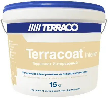 Terraco Terracoat Decor Interior штукатурка интерьерная декоративная акриловая (15 кг) бесцветная