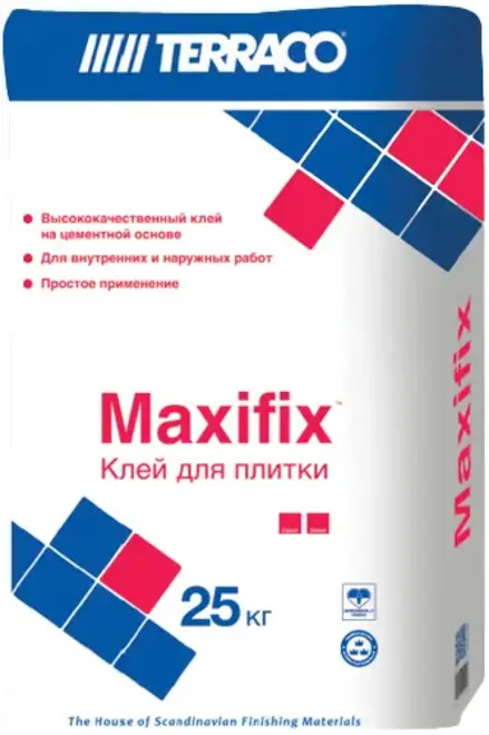 Terraco Maxifix клей для плитки на акриловой основе (25 кг)