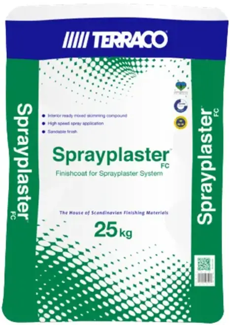 Terraco Sprayplaster FC шпатлевка финишная для механизированного нанесения (25 кг мешок)