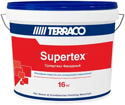 Terraco Supertex Exterior покрытие рельефное для последующего окрашивания (16 кг)