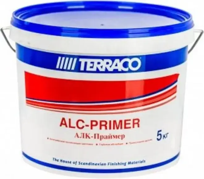 Terraco Alc-Primer грунтовка проникающая с антигрибковым эффектом (5 кг) бесцветная