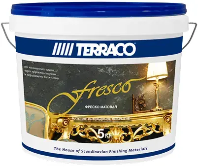 Terraco Fresco Mat покрытие декоративное с эффектом размытой акварели (5 кг) зефир