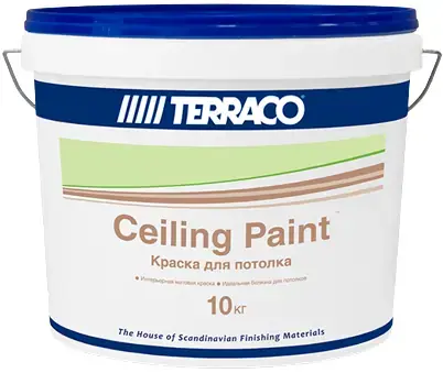 Terraco Ceiling Paint краска для потолка (10 кг) белая матовая