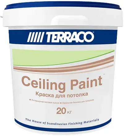 Terraco Ceiling Paint краска для потолка (20 кг) белая