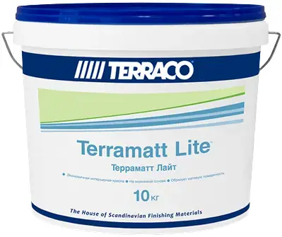 Terraco Terramatt Lite краска акриловая для внутренних работ (10 кг) белая
