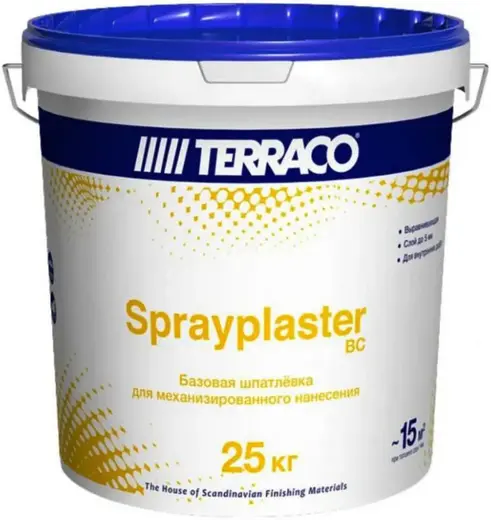 Terraco Sprayplaster BC шпатлевка базовая для механизированного нанесения (25 кг)