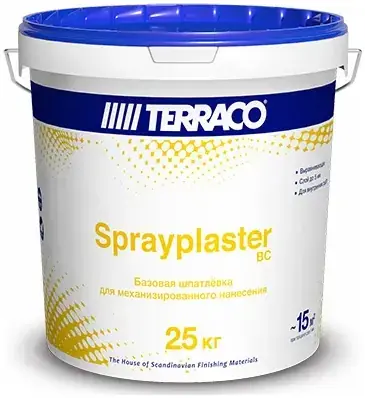 Terraco Sprayplaster BC шпатлевка базовая для механизированного нанесения (25 кг)