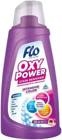 Flo Oxy Power Stain Remover Intensive Color пятновыводитель для цветных тканей (1.5 л)
