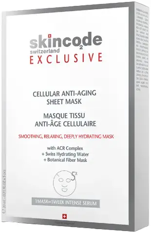 Skincode Exclusive маска для лица клеточная антивозрастная (5 масок)