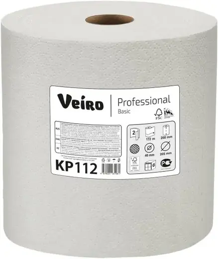 Veiro Professional Basic КР112 полотенца бумажные в рулонах ультрапрочные (172 м)