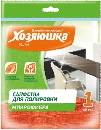 Хозяюшка Мила салфетка для полировки микрофибра (1 салфетка)