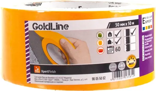 Color Expert Gold Line лента малярная экстра тонкая универсальная (50*50 м)