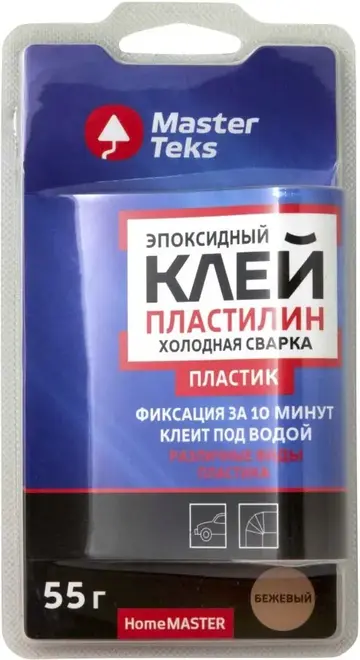 Masterteks Homemaster клей-пластилин эпоксидный холодная сварка пластик (55 г)