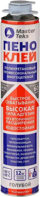 Masterteks Profimaster пено-клей полиуретановый многоцелевой (750 мл Китай)