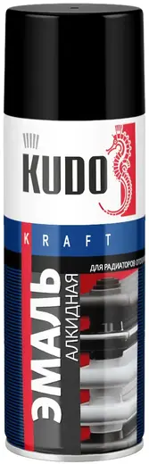 Kudo Kraft эмаль алкидная для радиаторов отопления (520 мл) черная матовая