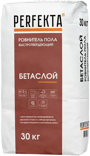 Perfekta Бетаслой ровнитель толстослойный быстротвердеющий (30 кг) 10-120 мм летняя