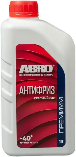 Abro Премиум G12 -40°C антифриз красный (1 кг)