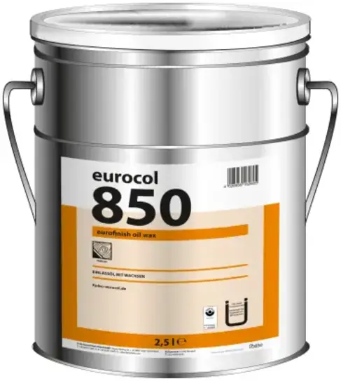 Forbo Eurocol 850 Eurofinish Oil Wax масло-восковая эмульсия для паркета (2.5 л) коричневато-желтая полуматовая