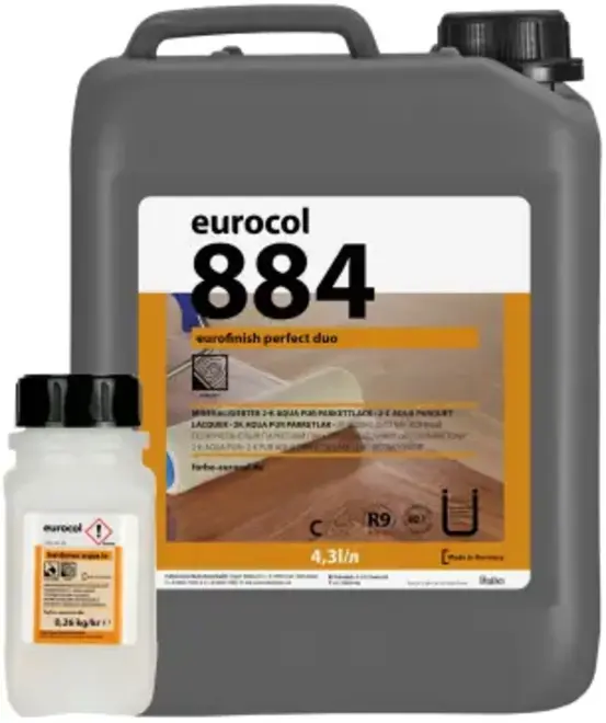 Forbo Eurocol 884 Eurofinish Perfect Duo 2К лак паркетный полиуретановый 2-комп (4.56 л (4.3 л + 260 г) матовый