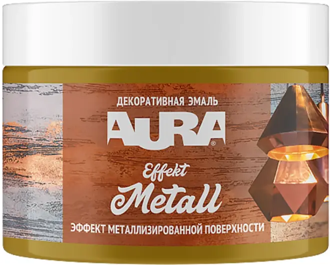 Аура Effekt Metall декоративная эмаль (250 г) золото