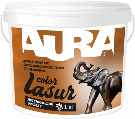 Аура Lasur Color декоративный лак для художественной отделки стен и потолков (1 кг)
