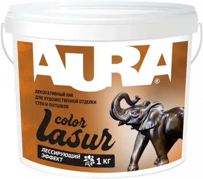 Aura Lasur Color декоративный лак для художественной отделки стен и потолков (1 кг) полуматовый