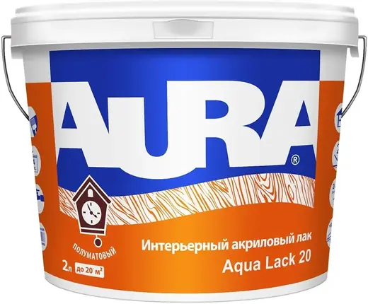 Аура Aqua Lack 20 лак интерьерный акриловый (2 л)