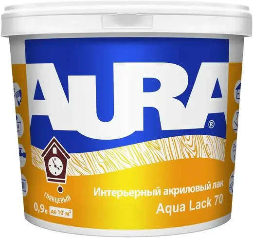 Аура Aqua Lack 70 лак интерьерный акриловый (900 мл)