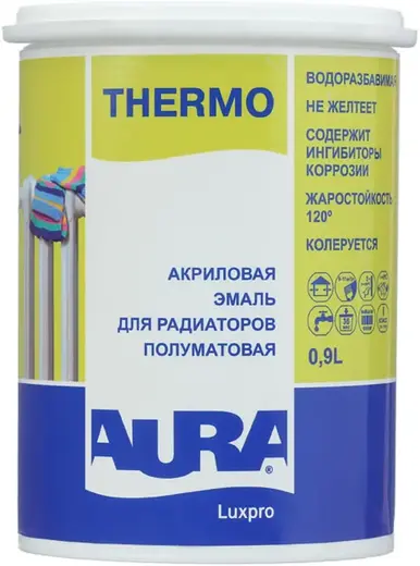 Аура Luxpro Thermo эмаль для радиаторов акриловая (900 мл) белая
