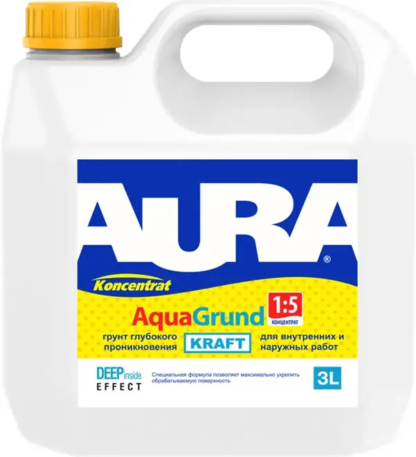 Аура Aqua Grund Kraft Koncentrat 1:5 грунт глубокого проникновения (3 л)