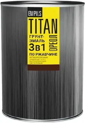 Ореол Titan грунт-эмаль 3 в 1 по ржавчине (2.7 кг) красно-коричневая