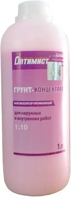 Оптимист G 106 грунт-концентрат влагоизолятор проникающий (500 мл)