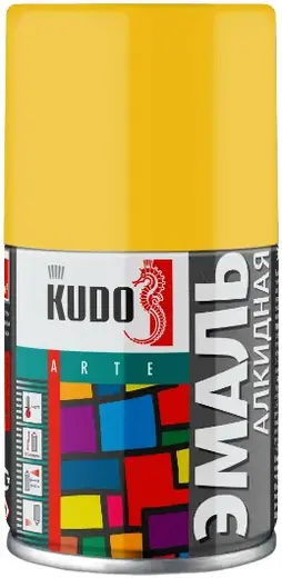 Kudo Arte эмаль алкидная (140 мл) желтая RAL 1018 глянцевая