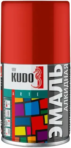 Kudo Arte эмаль алкидная (140 мл) красная RAL 3020 глянцевая