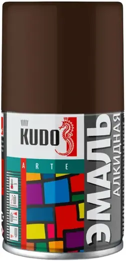 Kudo Arte эмаль алкидная (140 мл) коричневая RAL 8017 глянцевая