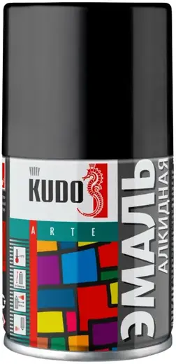 Kudo Arte эмаль алкидная (140 мл) черная RAL 9005 глянцевая