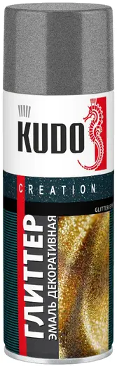 Kudo Creation Glitter Effect эмаль декоративная глиттер (520 мл) серебро