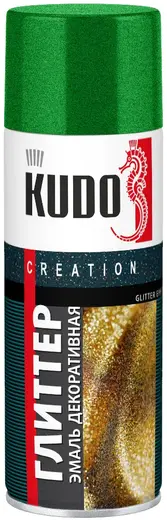 Kudo Creation Glitter Effect эмаль декоративная глиттер (520 мл) зеленая