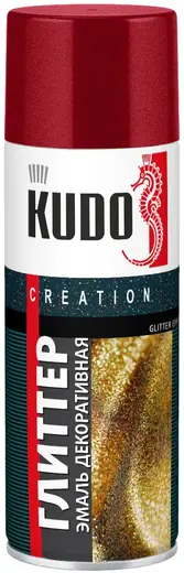 Kudo Creation Glitter Effect эмаль декоративная глиттер (520 мл) красная