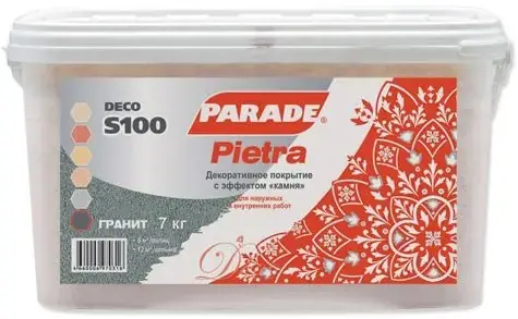 Parade S100 Deco Pietra декоративное покрытие (7 кг) гранит