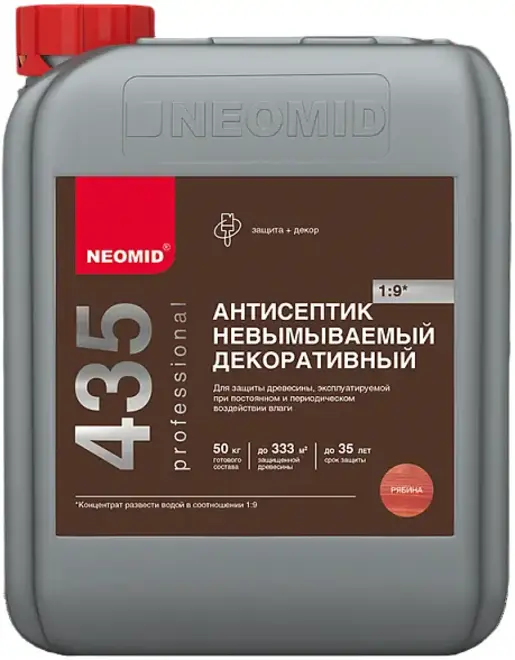 Неомид 435 антисептик невымываемый (5 л) рябина