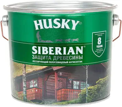Хаски Siberian лазурь для дерева (2.7 л) орегон полуглянцевая